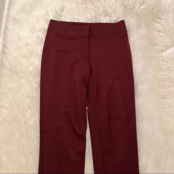 Fuzzi Slim Leg Dress Pants Burgundy Ankle Length - Picture 4 of 9